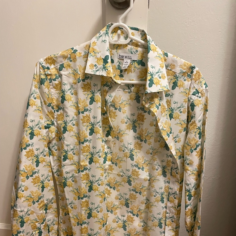 Never worn small flower dress shirt